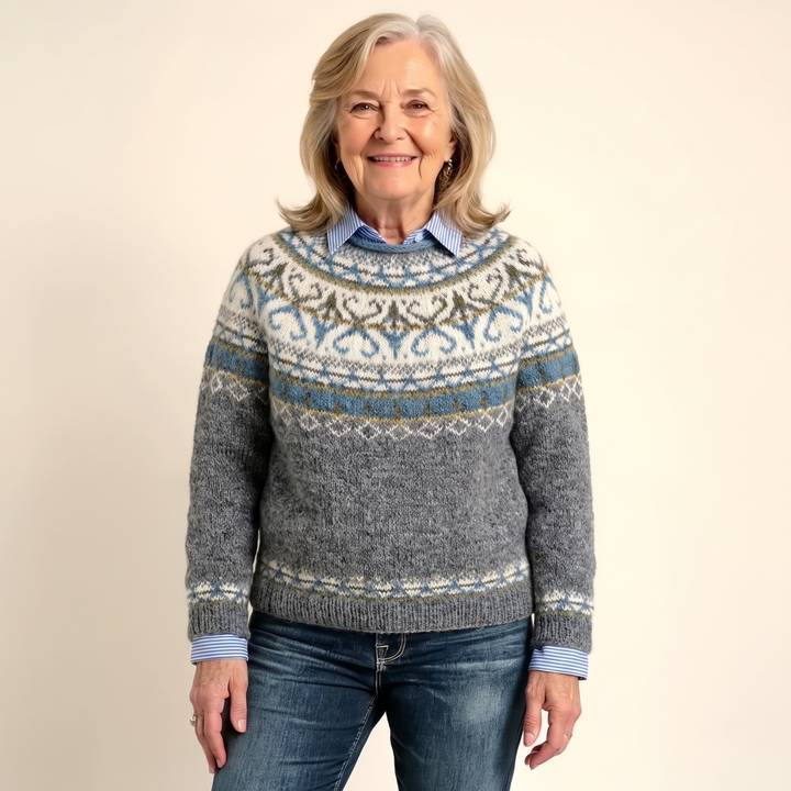 Marika | Pull à motif gris