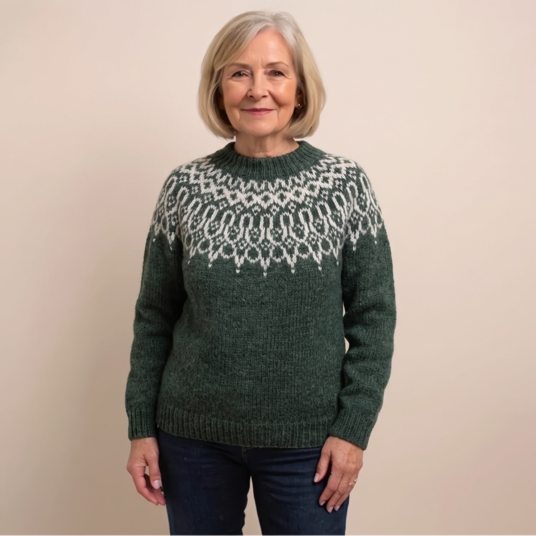Kaarina | Pull à mailles vert