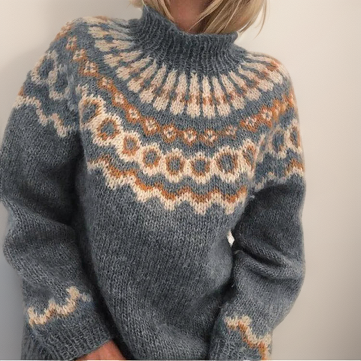 Katri | Pull en tricot gris
