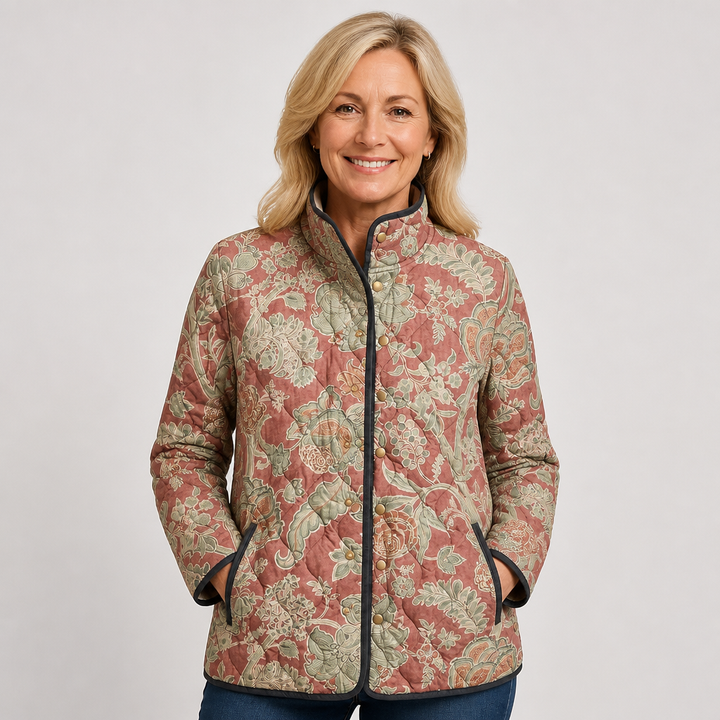 Margaret | Veste matelassée à fleurs