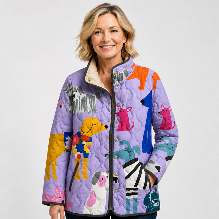Sybil | Veste matelassée avec motif de chien