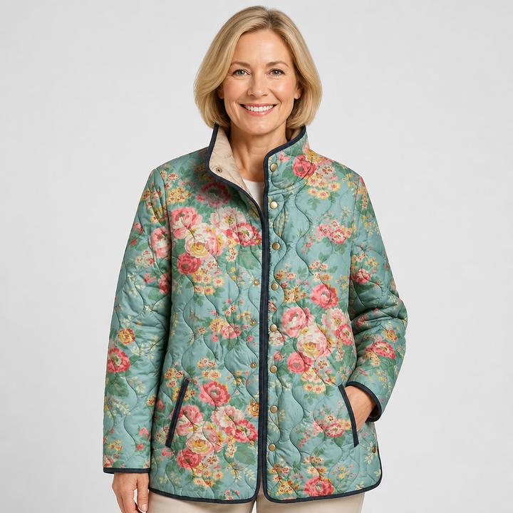 Dorothea | Veste matelassée à fleurs