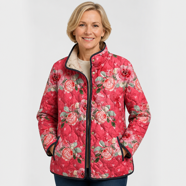 Catherine | Veste matelassée à motif de jardin