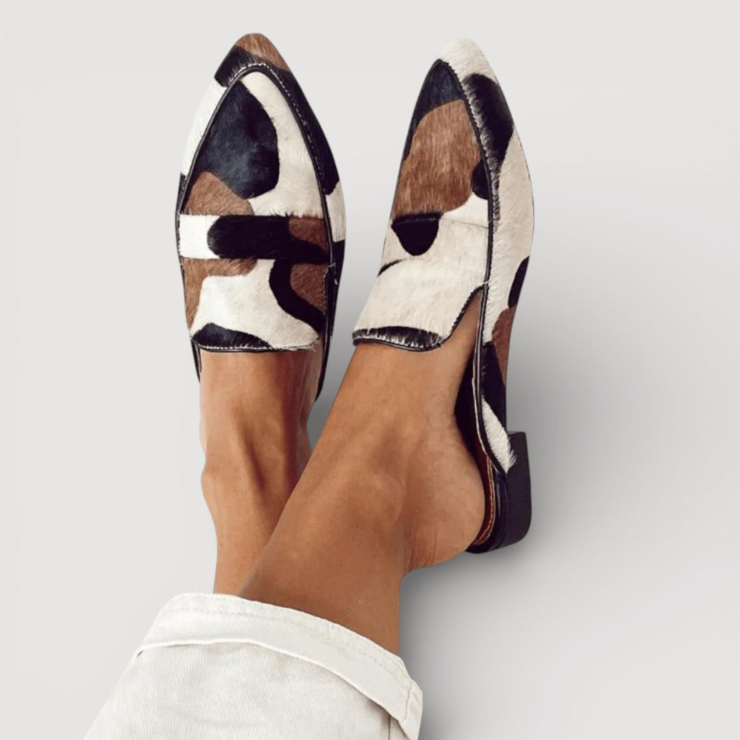 Maria | Mocassins Confortables avec Imprimé Vache