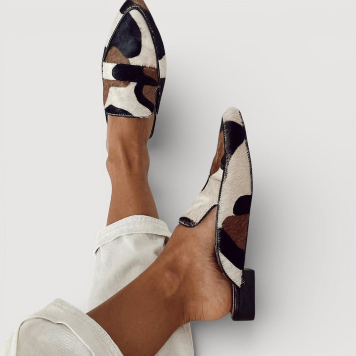 Maria | Mocassins Confortables avec Imprimé Vache