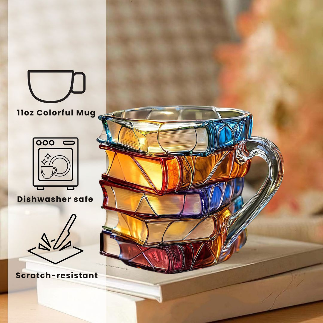 Mug 3D Unique Fait Main pour les Passionnés de Lecture