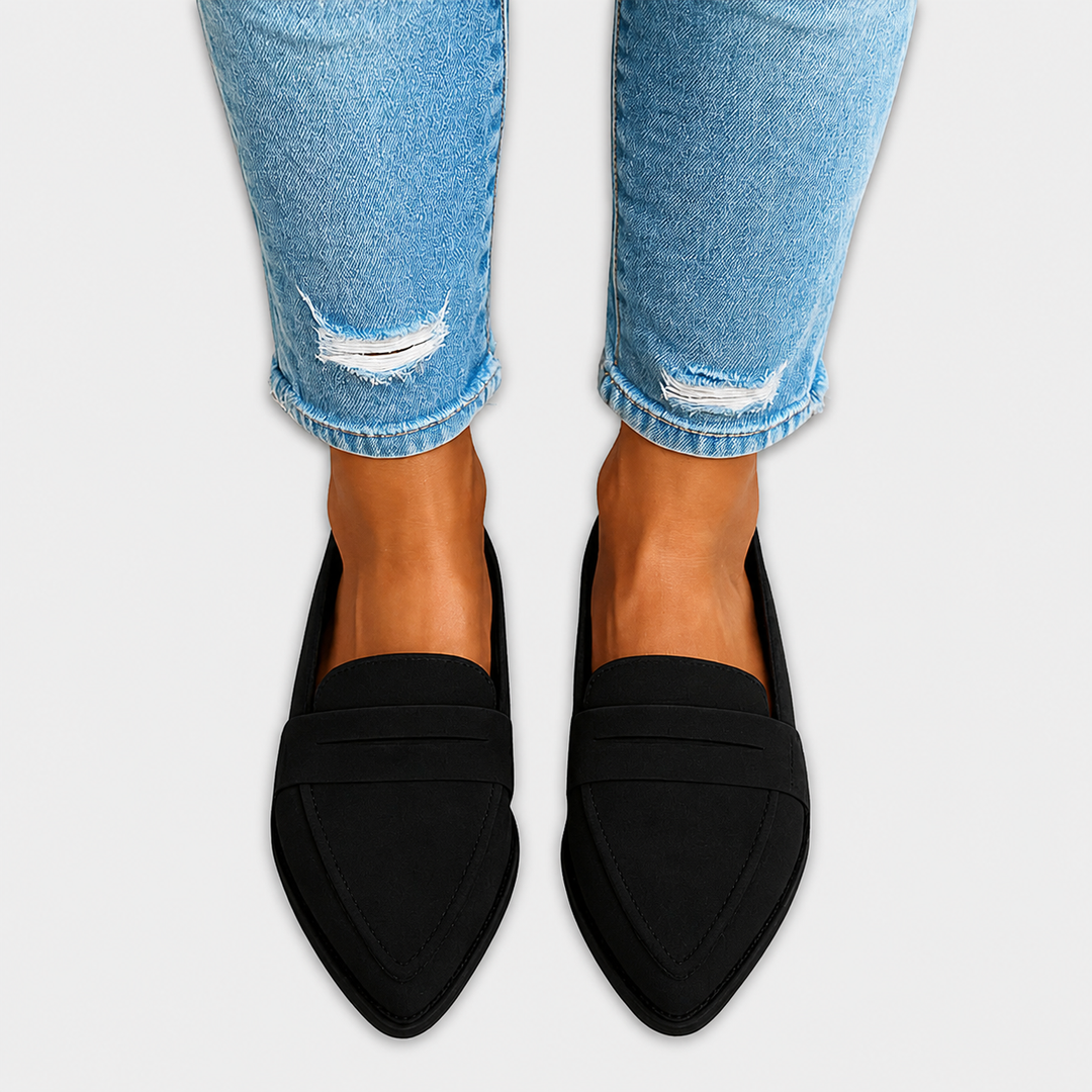 Mocassin Irene — Pointe Effilée Effet Suédé