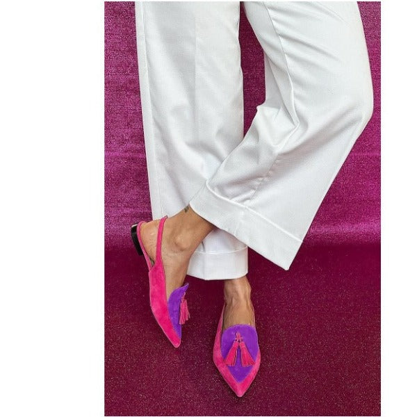 Slingback Elena — Fuchsia et Violet