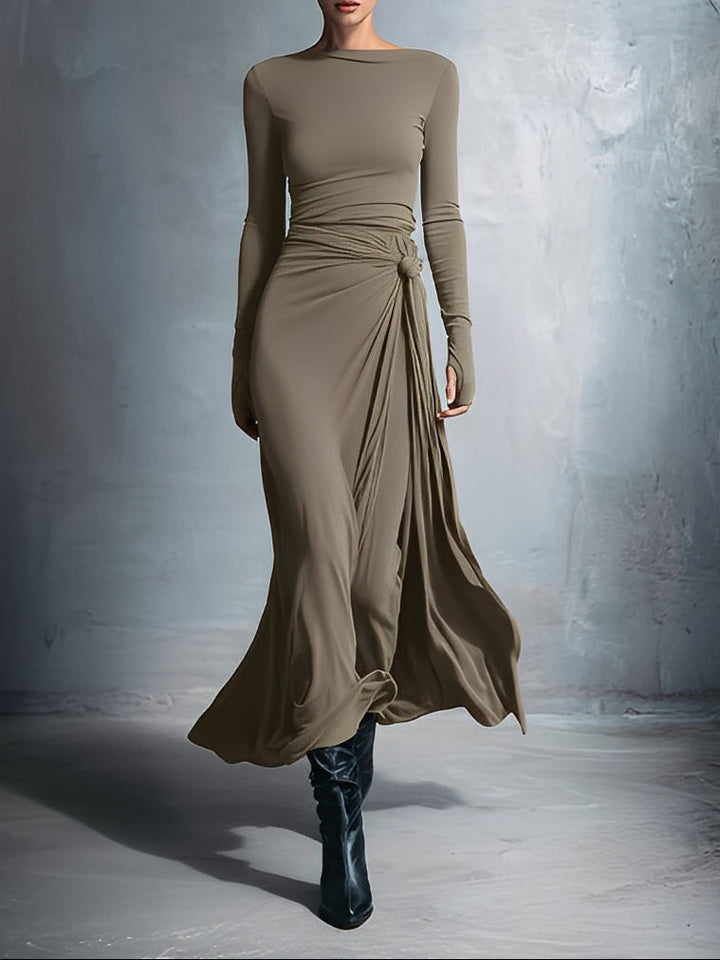 Naiara ❘ Robe maxi avec nœud latéral